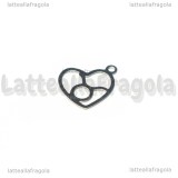 Charm Cuore Segno Zodiacale Toro in Acciaio Inox 15.5x13mm 