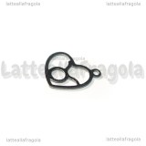 Charm Cuore Segno Zodiacale Toro in Acciaio Inox 15.5x13mm