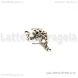 Charm Pesce in metallo argento antico 20x12mm