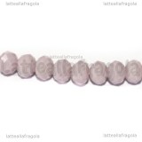 Rondelle mezzocristallo sfaccettato Lilla Opaco 6x4mm filo 44cm