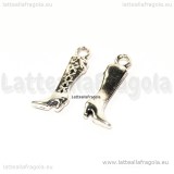 Charm Stivale in metallo argento antico 19x8mm