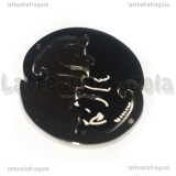 Ciondolo doppio Lupi in Acciaio Inox 29x28mm