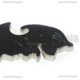 Ciondolo doppio Lupi in Acciaio Inox 29x28mm
