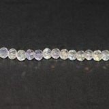 Rondelle mezzocristallo sfaccettato Cristal AB 4x3mm filo 48cm