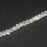 Rondelle mezzocristallo sfaccettato Cristal AB 4x3mm filo 48cm