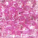 5 Perle in Vetro Rosa Fantasia Schizzi 8mm