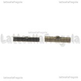 10 Capocorda per organza in metallo color Bronzo 30x7.5mm