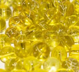 5 Perle in Vetro Giallo Limone Fantasia Schizzi 8mm