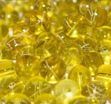 5 Perle in Vetro Giallo Limone Fantasia Schizzi 8mm