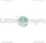 5 Perle in Vetro Celeste Fantasia Schizzi 8mm