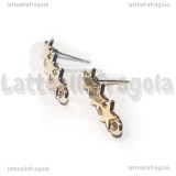 Orecchini a perno Cascata di Stelle in metallo dorato 22x8mm