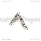 Charm Scarpa col Tacco 3D in metallo argento antico 17x11mm