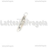 Charm Scarpa col Tacco 3D in metallo argento antico 17x11mm