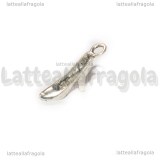 Charm Scarpa col Tacco 3D in metallo argento antico 17x11mm