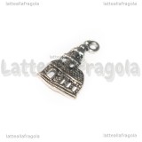 Charm Chiesa in metallo argento antico 23x14mm