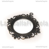 Base Cammeo in metallo color bronzo per cammei 37mm