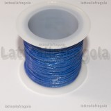 10 Metri (una spoletta) di Filo in Poliestere Cerato Blu 1mm