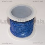 10 Metri (una spoletta) di Filo in Poliestere Cerato Blu 1mm