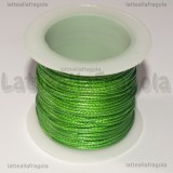 10 Metri (una spoletta) di Filo in Poliestere Verde 1mm