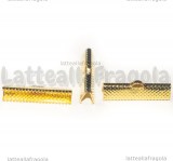 10 Capocorda per organza in metallo Gold Plated  25x7.5mm