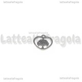 Charm Cuore Albero della Vita in Acciaio Inox 10x10mm