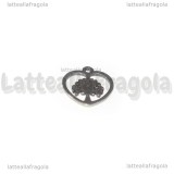Charm Cuore Albero della Vita in Acciaio Inox 10x10mm
