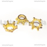 Corona 3D in metallo gold plated 13x6mm