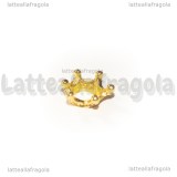 Corona 3D in metallo gold plated 13x6mm