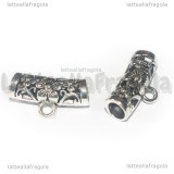 Portapendente filigranato in metallo argento antico 20x11mm