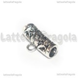 Portapendente filigranato in metallo argento antico 20x11mm