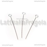 Chiodo o spillo in Argento 925 con asola 30x0.6mm