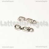 Charm occhiali in metallo argento antico 14x5mm