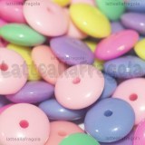 30 Rondelle in acrilico colorato con foro passante 10x4mm