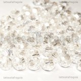 20 Perle sfaccettate in vetro cristal AB 6mm