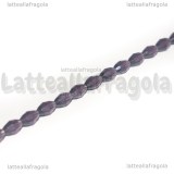 Perle a Botte mezzocristallo sfaccettato Ametista 6x4mm filo 40cm