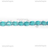 Perle a Botte mezzocristallo sfaccettato Azzurro 6x4mm filo 40cm