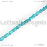 Perle a Botte mezzocristallo sfaccettato Azzurro 6x4mm filo 40cm