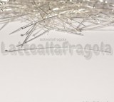 50 Chiodi o Spilli con Pallina in Rame Silver Plated 70x0.6mm