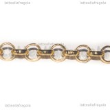 1 Metro Catena in Alluminio Dorato maglia tonda 8mm