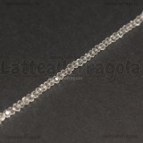 Rondelle mezzocristallo sfaccettato Cristal 3x2mm filo 42cm