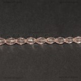 Perle a Botte mezzocristallo sfaccettato Rosa 6x4mm filo 40cm