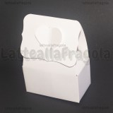 Scatola in Cartone Bianco con Cuore 10.8x7.8x4.2cm