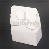 Scatola in Cartone Bianco con Cuore 10.8x7.8x4.2cm