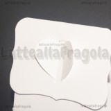 Scatola in Cartone Bianco con Cuore 10.8x7.8x4.2cm