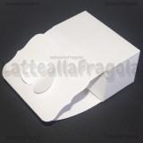 Scatola in Cartone Bianco con Cuore 10.8x7.8x4.2cm