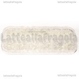 Scatola 800 anellini apribili n metallo silver plated misure 4-10mm