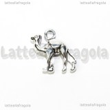 Charm Cammello 3D in metallo argento antico 14x15mm