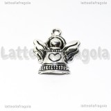 Charm Angelo in metallo argento antico 21x19mm