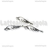 Connettore Ala in metallo argento antico 32x10mm