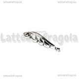 Connettore Ala in metallo argento antico 32x10mm